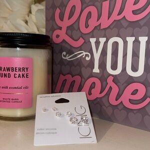 ICING STUD EARRINGS! SET OF THREE PAIRS!